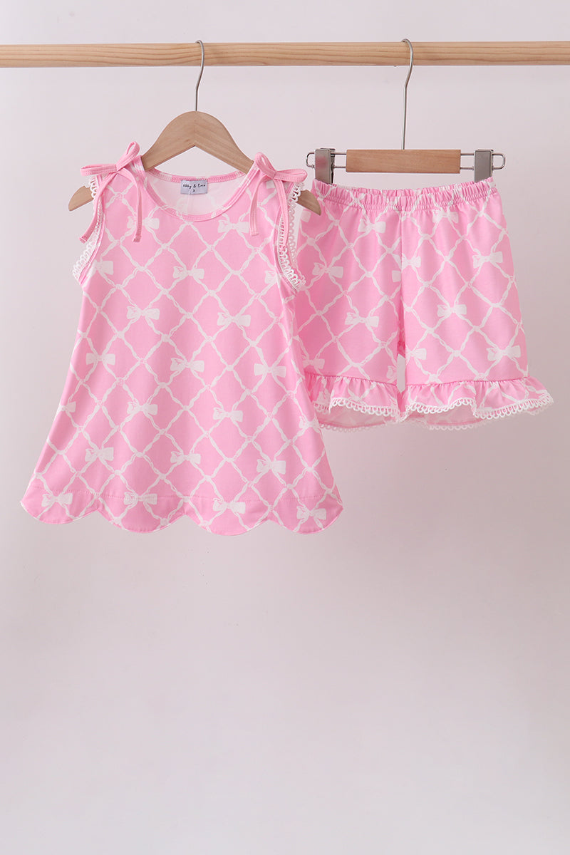 Pink Bow Knit Set - Aaria Tees Aaria Tees