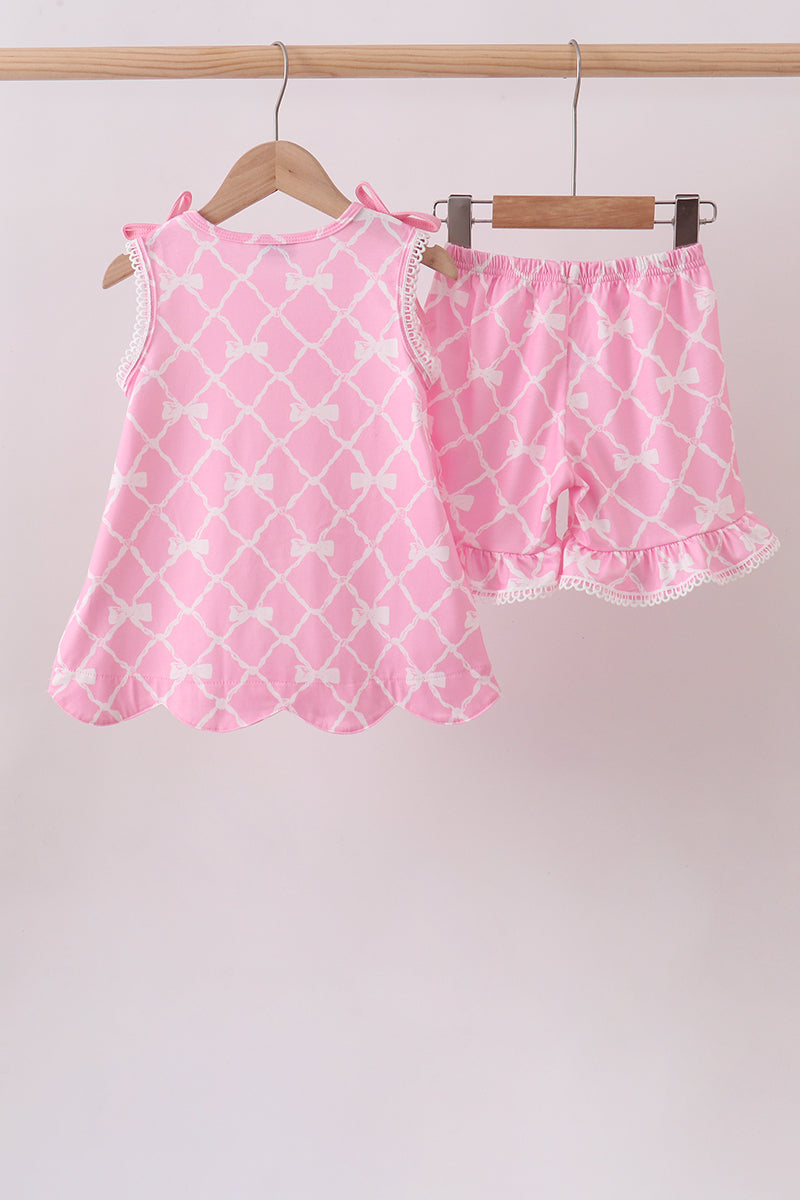 Pink Bow Knit Set - Aaria Tees Aaria Tees