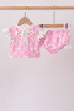 Pink Bow UPF Swim Set - Aaria Tees Aaria Tees