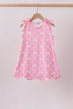 Pink Bow Knit Dress - Aaria Tees Aaria Tees