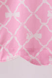 Pink Bow Knit Dress - Aaria Tees Aaria Tees