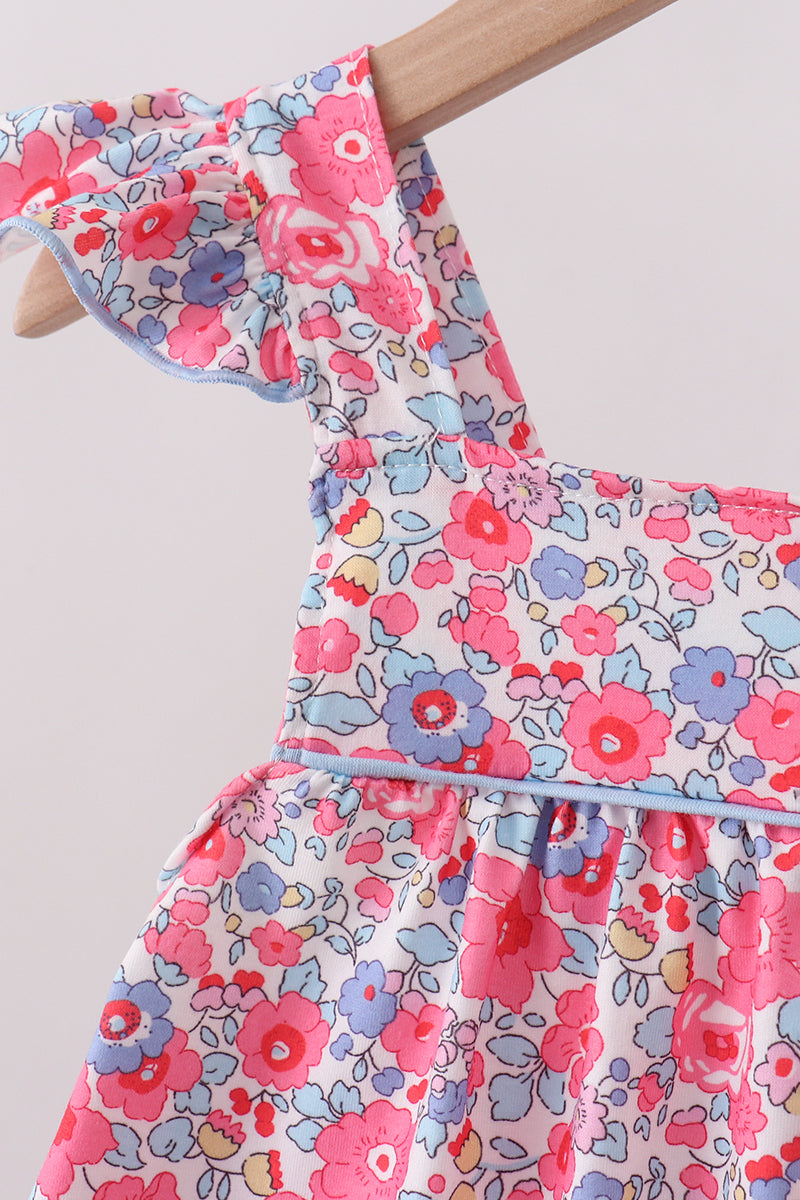 Pink Floral Knit Bloomer Set - Aaria Tees Aaria Tees