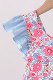 Pink Floral UPF Swim One-Piece - Aaria Tees Aaria Tees
