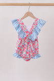 Pink Floral UPF Swim One-Piece - Aaria Tees Aaria Tees