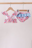 Pink Floral UPF Swim Set - Aaria Tees Aaria Tees
