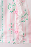 Pink floral print bow dress - Aaria Tees Aaria Tees