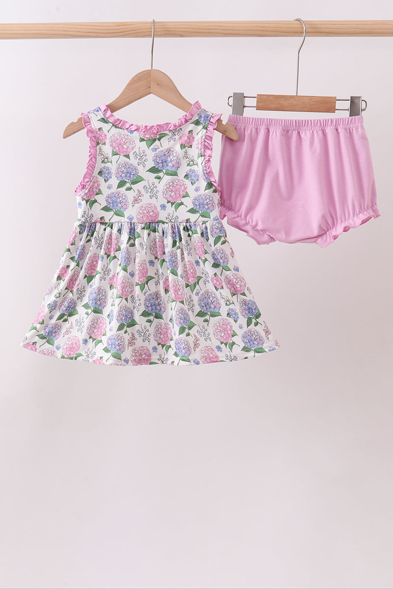 Purple Hydrangea Knit Bloomer Set - Aaria Tees Aaria Tees
