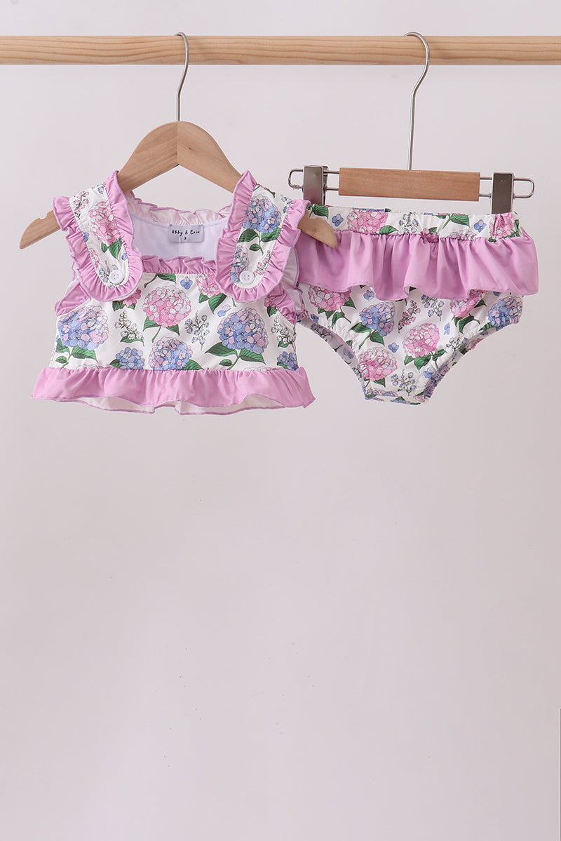 Purple Hydrangea UPF Swim Set - Aaria Tees