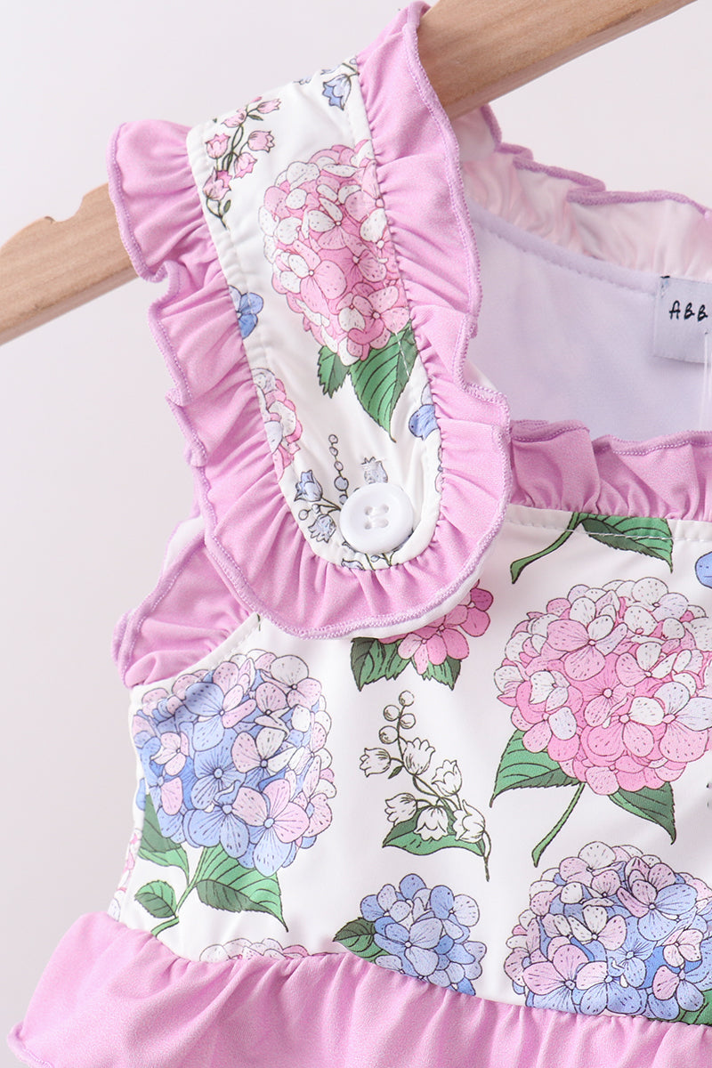 Purple Hydrangea UPF Swim Set - Aaria Tees Aaria Tees