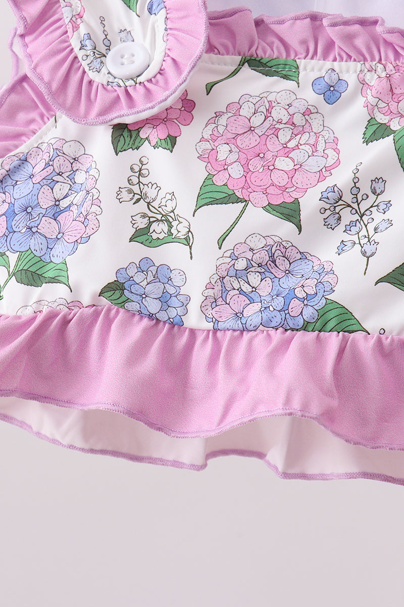 Purple Hydrangea UPF Swim Set - Aaria Tees Aaria Tees