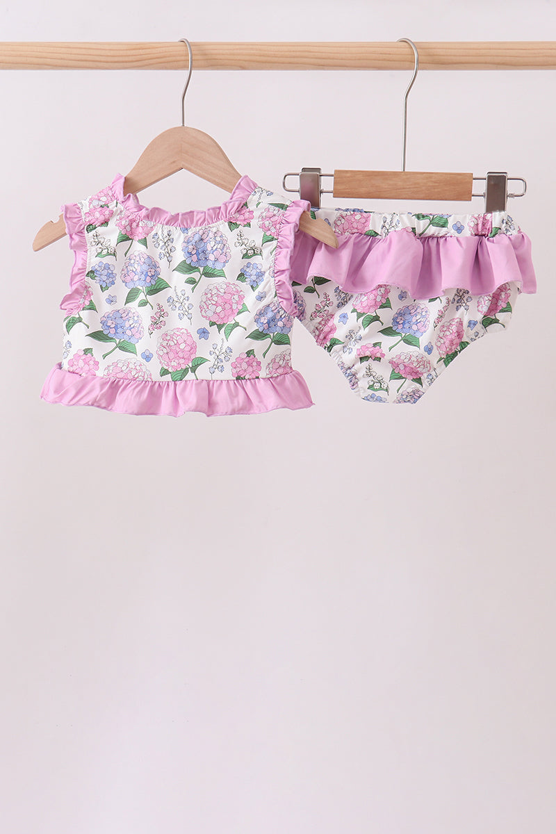 Purple Hydrangea UPF Swim Set - Aaria Tees Aaria Tees