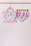 Purple Hydrangea UPF Swim Set - Aaria Tees Aaria Tees