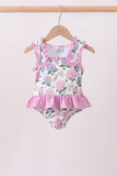 Purple Hydrangea UPF Swim One-Piece - Aaria Tees Aaria Tees