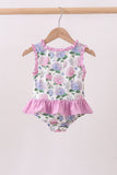 Purple Hydrangea UPF Swim One-Piece - Aaria Tees Aaria Tees