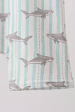Green Stripe Shark UPF Swim One-Piece Aaria Tees
