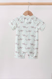 Green Stripe Shark UPF Swim One-Piece Aaria Tees