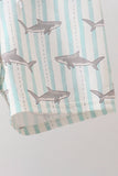Green Stripe Shark UPF Rashguard Set Aaria Tees
