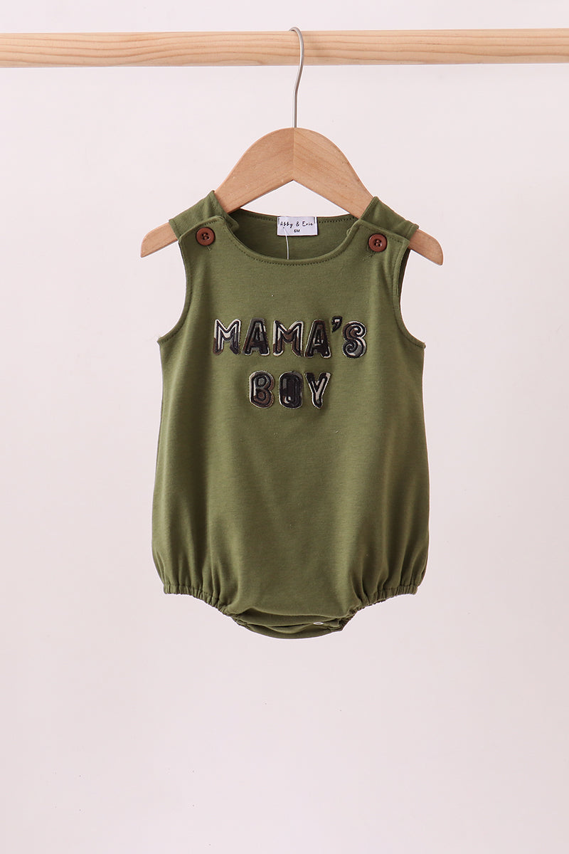 Mama's Boy Applique Bubble - Aaria Tees