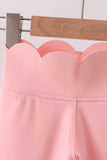 Pink Scalloped Yoga Active Leggings - Aaria Tees Aaria Tees