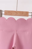 Lilac Scalloped Yoga Active Leggings - Aaria Tees Aaria Tees