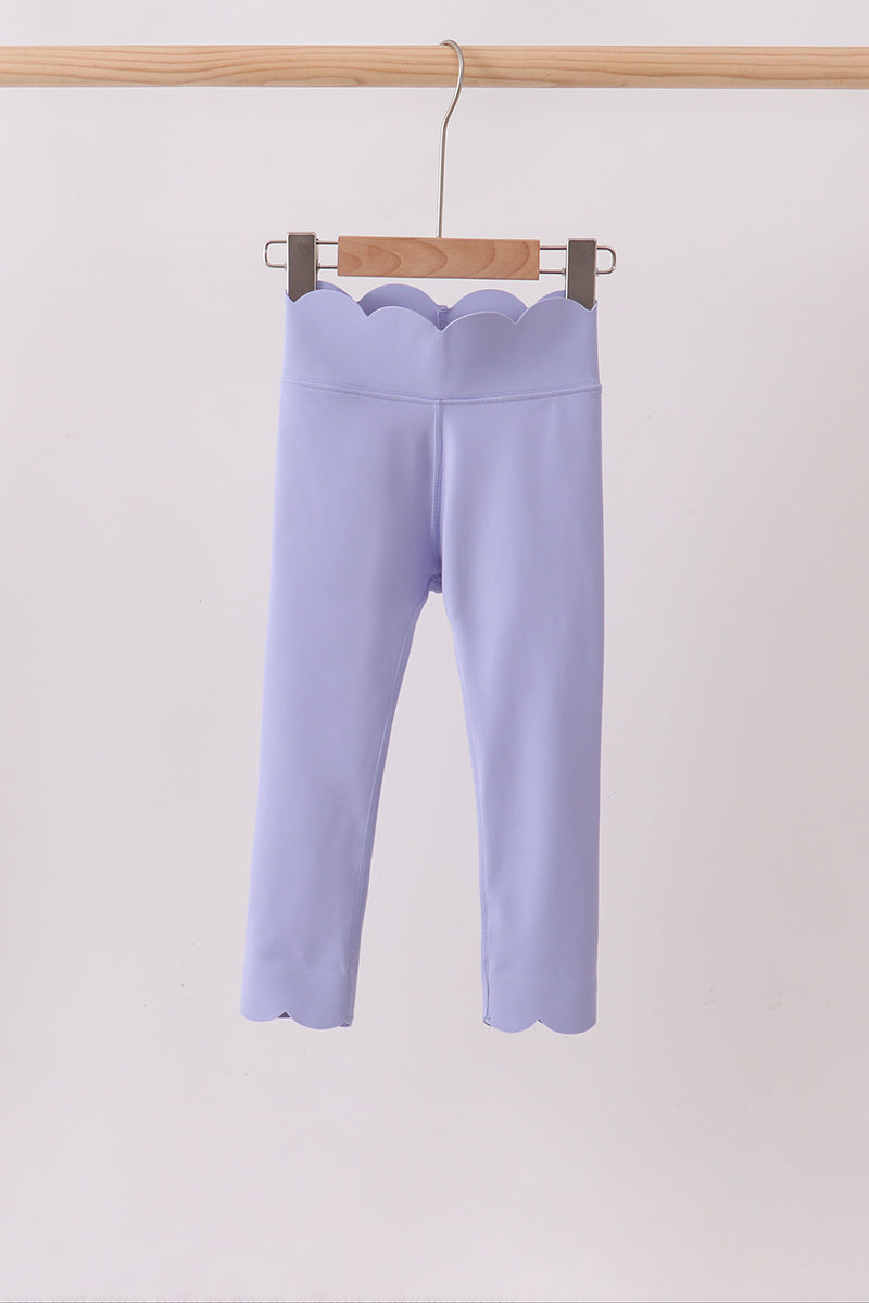 Violet Scalloped Yoga Active Leggings - Aaria Tees Aaria Tees