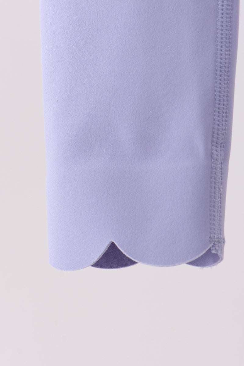 Violet Scalloped Yoga Active Leggings - Aaria Tees Aaria Tees
