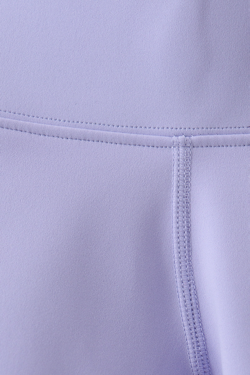Violet Scalloped Yoga Active Leggings - Aaria Tees Aaria Tees