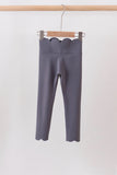 Gray Scalloped Yoga Active Leggings - Aaria Tees Aaria Tees