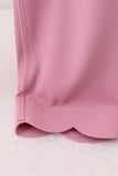Lilac Scalloped Mom Yoga Active Leggings - Aaria Tees Aaria Tees