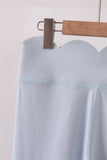 Blue Scalloped Mom Yoga Active Leggings - Aaria Tees Aaria Tees