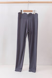 Gray Scalloped Mom Yoga Active Leggings - Aaria Tees Aaria Tees