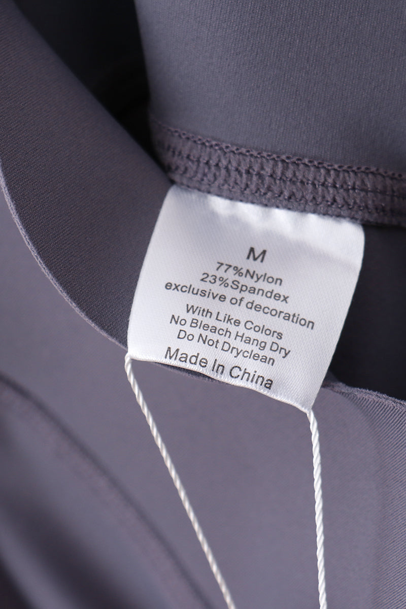 Gray Scalloped Mom Yoga Active Leggings - Aaria Tees Aaria Tees