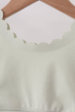 Green Scalloped Yoga Skorts Set - Aaria Tees Aaria Tees