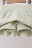 Green Scalloped Yoga Skorts Set - Aaria Tees Aaria Tees