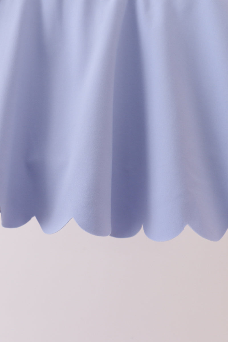 Violet Scalloped Yoga Skorts Set - Aaria Tees Aaria Tees