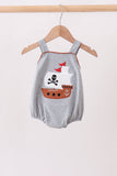Gray Ship Applique Bubble - Aaria Tees Aaria Tees