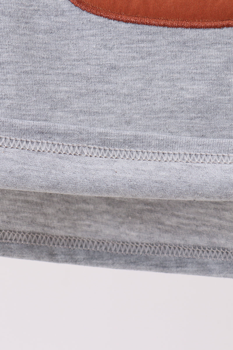 Gray Ship Applique Top - Aaria Tees Aaria Tees