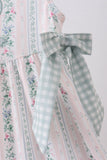 Bow Floral Applique Knit Dress - Aaria Tees Aaria Tees