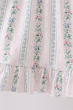 Bow Floral Applique Knit Dress - Aaria Tees Aaria Tees