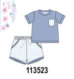 Blue Stripe Set Aaria Tees