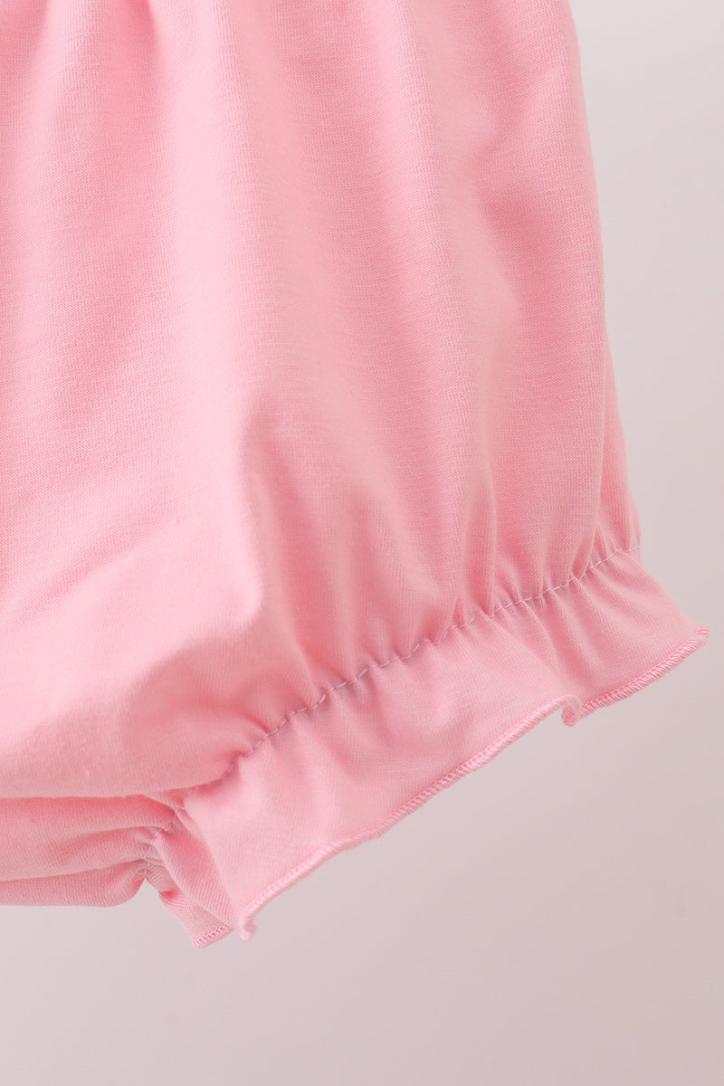 Pink Bow Floral Knit Bloomer Set - Aaria Tees Aaria Tees