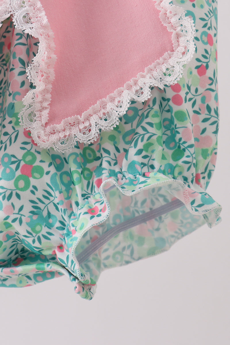 Pink Bow Floral Knit Bubble - Aaria Tees Aaria Tees