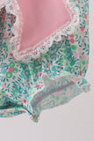Pink Bow Floral Knit Bubble - Aaria Tees Aaria Tees