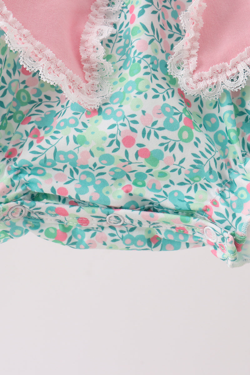 Pink Bow Floral Knit Bubble - Aaria Tees Aaria Tees