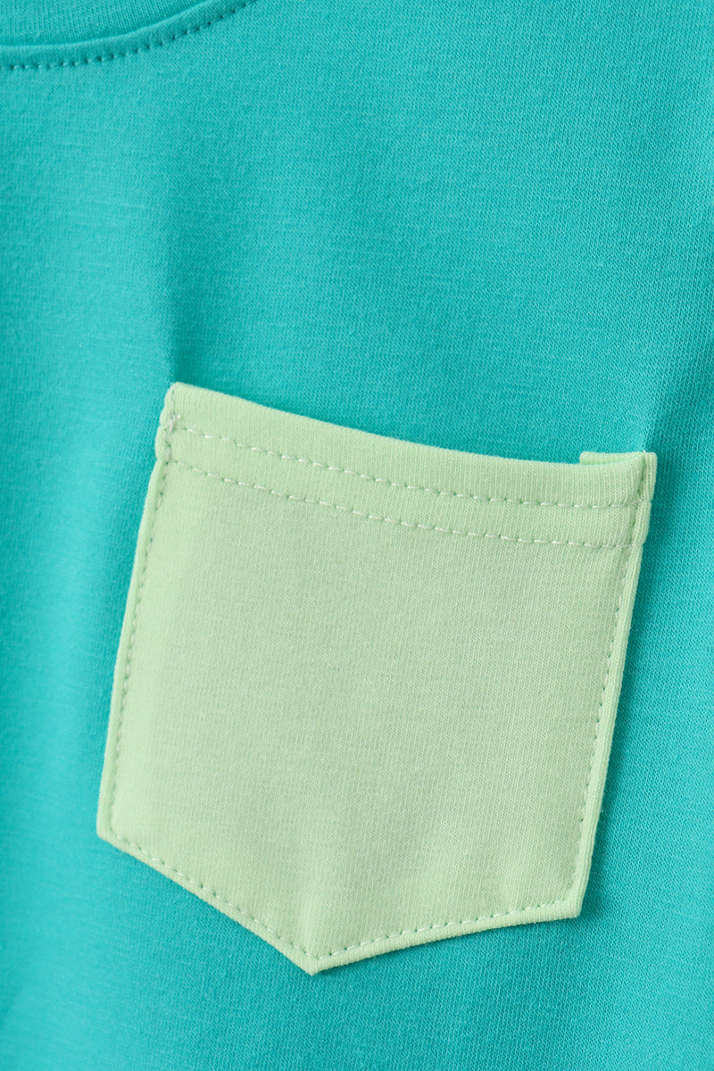 Blue Colorblock Knit Set - Aaria Tees Aaria Tees