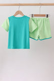 Blue Colorblock Knit Set - Aaria Tees Aaria Tees