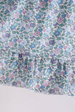 Purple floral print bow ruffle dress - Aaria Tees Aaria Tees