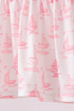 Pink Sailboat Embroidered Knit Bloomer Set - Aaria Tees Aaria Tees