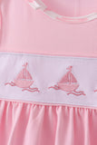 Pink Sailboat Embroidered Knit Set - Aaria Tees Aaria Tees