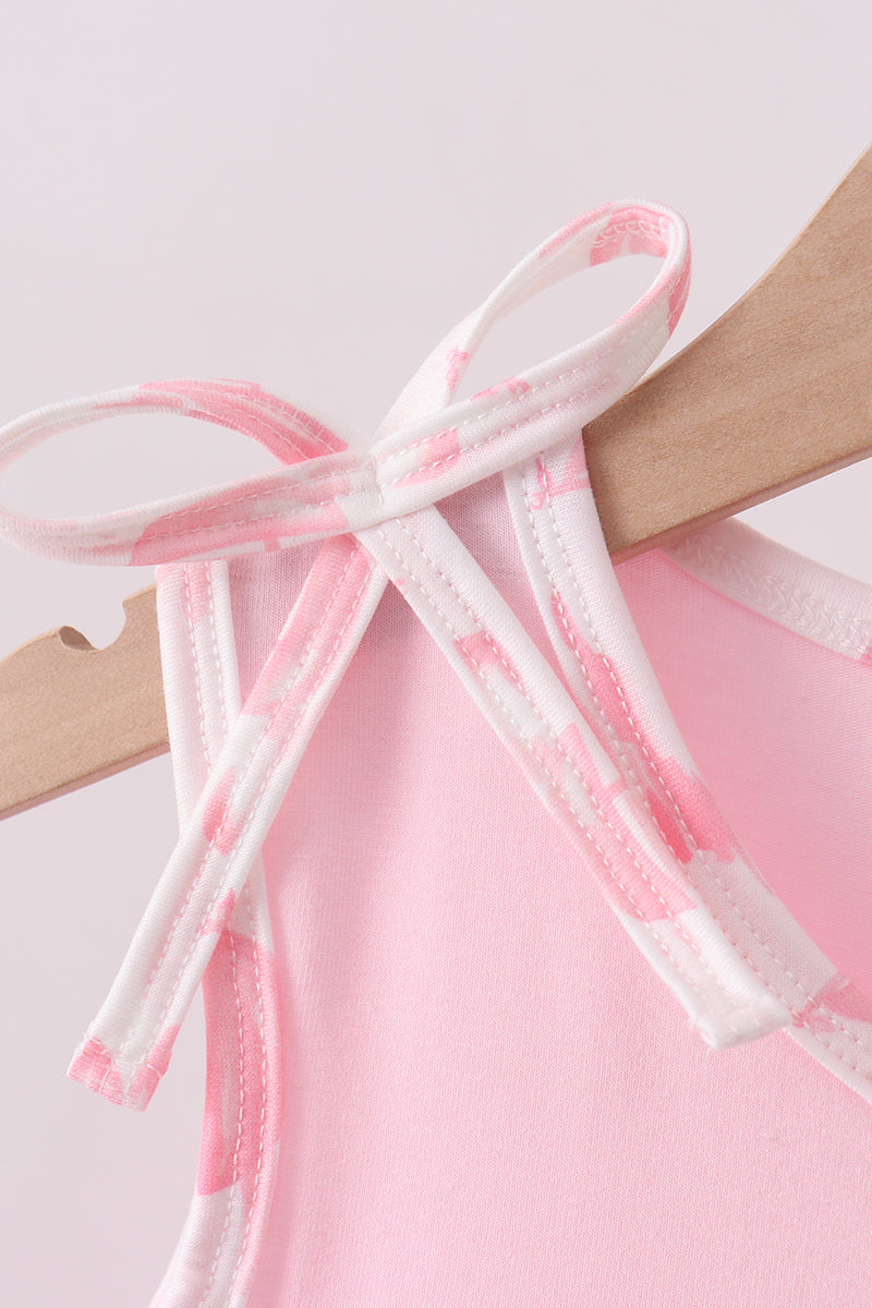 Pink Sailboat Embroidered Knit Set - Aaria Tees Aaria Tees